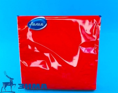 картинка Салфетка "Лилия Красная" (20 шт/15 уп) 33х33см 2-х слойная   от Торговой Компании "Зима"
