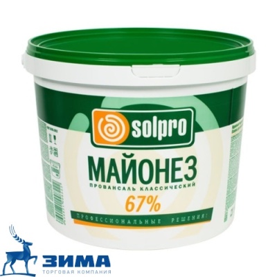 картинка Майонез "Провансаль классический" 67% SolPrо 9,6 кг (ведро 10 л) 11374 от Торговой Компании "Зима"