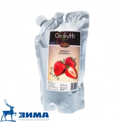 картинка Паста-пюре фруктовая КОНФРУТТИ НАТУР клубника (пакет 1 кг) 75175 от Торговой Компании "Зима"