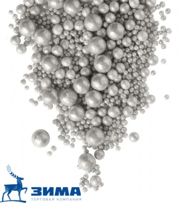 картинка ДРАЖЕ ЗЕРНОВОЕ взорванные зерна риса в цветной глазури БЛЕСК серебро (уп1,5 кг)# 703 от Торговой Компании "Зима"