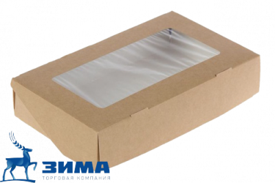 картинка Коробка OSQ TABOX PRO 1500 контейнер на вынос с окном 200*200 h45 (175 шт) от Торговой Компании "Зима"