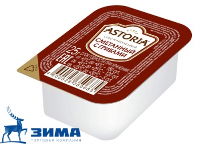 картинка Соус майонезный "Сметанный с грибами" 42% PRO балкТМ Астория пакет 1 кг (коробка 5 кг) от Торговой Компании "Зима"