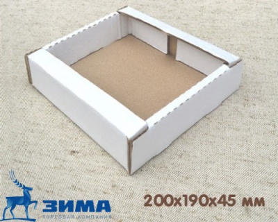 картинка Гофролоток 1027 (200х190х45) белый ( упаковка 100 шт) от Торговой Компании "Зима"