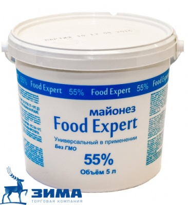 картинка Майонез "Food Expert" 55% 9700 г (ведро 10 л) от Торговой Компании "Зима"
