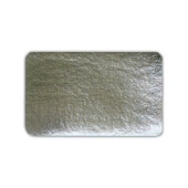 64169. Подложка картон.прямоуг.14х25 см.серебро (пакет 50 шт)