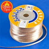 10696 Лента атласная КОФЕЙНАЯ 3 мм,100 м