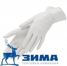 картинка Перчатки  виниловыее  неопудренные "M" ЛАЙМА (100*1/10уп) от Торговой Компании "Зима"