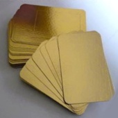 64173. Подложка картон.прямоуг.45х65 золото (пакет 50 шт.)