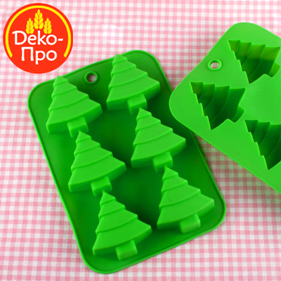 Форма силиконовая ЕЛКА 6 фигур 56х80х25 мм 22643 от Торговой Компании "Зима" картинка Форма силиконовая ЕЛКА 6 фигур 56х80х25 мм 22643 от Торговой Компании "Зима"