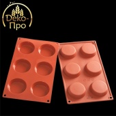 1340 Форма силиконовая ТОРТИНКА d68хh17, 6 фигур 1340 Форма силиконовая ТОРТИНКА d68хh17, 6 фигур