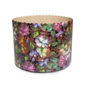 60515. Форма бумажная для куличей РА7085 цветная ЦВЕТЫ...