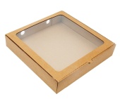Коробка пирог 280х28070 с окном крафт (1 шт)