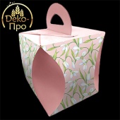 43089 Коробка для кулича d 90 мм ПОДСНЕЖНИКИ ( 200 шт )