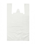 Пакет Майка ПНД 30х54+27,5 20мкм белый1цв(100 шт Пакет Майка ПНД 30х54+27,5 20мкм белый1цв(100 шт