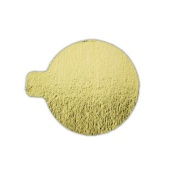 64109. Подложка картон.круг. с ручкой №8 золото (пакет 50 шт)