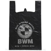 Пакет Майка 46х63-30мкмBMW серебро черный 100500 шткор