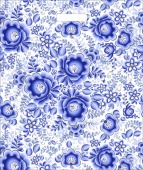 Пакет с выруб.ручкой 38х45-60 мкм Мотив гжель ламинат 500 шт