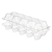 Яйцебокс пластиковый  КЯ-10  ПЭТ прозрачный  (300) Поли Эр