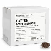 Глазурь шоколадная ТЕМНАЯ диски CARIBE FONDENTE DISCHI, коробка 20 кг
