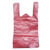 Пакет Майка ПНД 30х53+7,5 17мкм бордовый100штАс