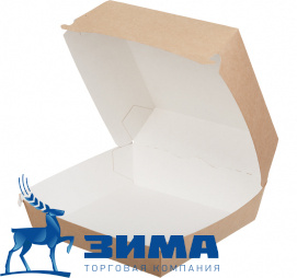 картинка Коробка для ГАМБУРГЕРА  белая 120х120х70 (300 шт) от Торговой Компании "Зима"