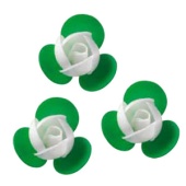 26115B. Вафельный цветок Розочка белая (короб 200 шт)