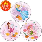 37354. Картинки вафельные ДЕВОЧКИ-ФЕИ,d145мм упаковка 30 шт.