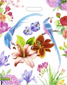 Пакет с выруб.ручкой 38х48-35 мкм Лилии  251000 шт