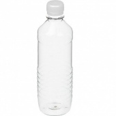 Бутылка прозр.с бел.крышкой 500 мл.ПЭТ d-28 мм (100 шт)