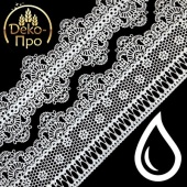 55235 Изделие сахаристое КРУЖЕВО белый перл, декор2, 15..