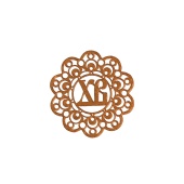 Изделие сахаристое КРУЖЕВО БУКВЫ ХВ медное (уп. 45 шт) tp56874