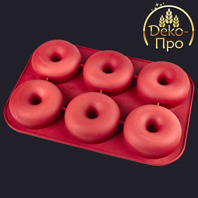 Форма силиконовая ПОНЧИК 6 фигур d8хh2,5 см 47794 от Торговой Компании "Зима" картинка Форма силиконовая ПОНЧИК 6 фигур d8хh2,5 см 47794 от Торговой Компании "Зима"