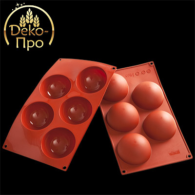 Форма силиконовая ПОЛУСФЕРА  5 фигур d80xh40 1317 от Торговой Компании "Зима" картинка Форма силиконовая ПОЛУСФЕРА  5 фигур d80xh40 1317 от Торговой Компании "Зима"