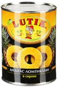 АНАНАСЫ шайба 850 мл Lutik (упаковка 12 шт)