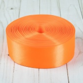 21818 Лента сатиновая цветная ОРАНЖЕВАЯ 6 мм,100 м