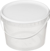 Ведро пп пищевое 3,25 л. осветленное с крышкой .300 штуп