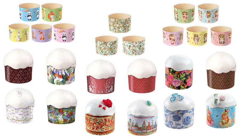 Бумажные формы для куличей