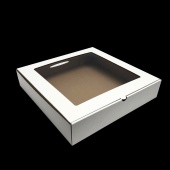 Коробка пирог 250х25065 с окном белбур (1 шт)