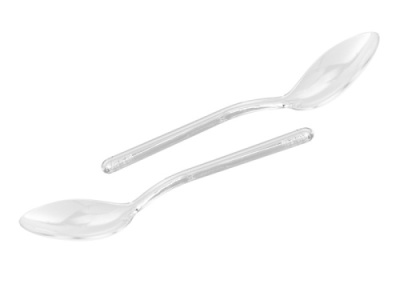 картинка Ложка - мини 100 мм PS прозрачная ( упаковка 50 шт) от Торговой Компании "Зима"