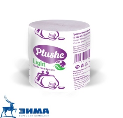 картинка Туалетная бумага "PLUSHE Lightt" серая 1-сл.(48 шт)  от Торговой Компании "Зима"