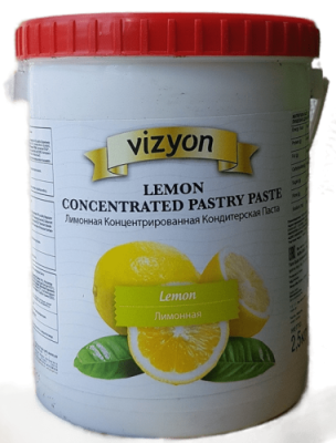 картинка Паста кондитерская Лимонная Vizyon (банка 2,5кг) от Торговой Компании "Зима"