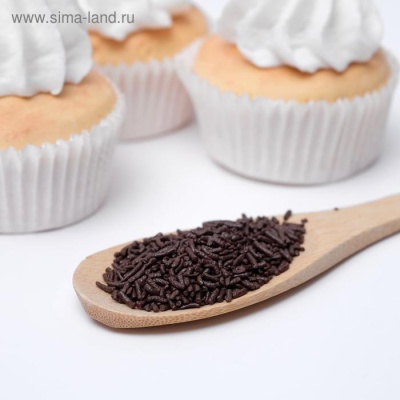 картинка Посыпка декоративная (вермишель) Темная (коробка 7 кг) от Торговой Компании "Зима"