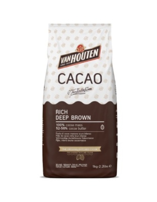 картинка Какао-масса Van Houten RICH DEEP BROWN. 52-56% (пакет 1 кг) DCL-3P524VHE0-760 от Торговой Компании "Зима"