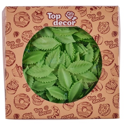 картинка Лист РОЗЫ малый 38 мм, зеленый  (1000 шт) tp67481 от Торговой Компании "Зима"