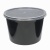 картинка Контейнер с крышкой 500 мл ЧЕРНЫЙ круглый d-112 мм (50/500 шт) от Торговой Компании "Зима"