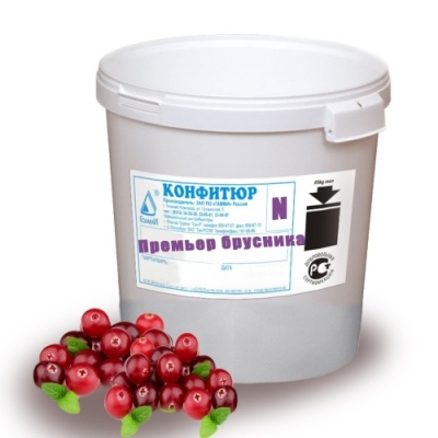 картинка Конфитюр "Брусника" Премьера N (ведро 12,5 кг) от Торговой Компании "Зима"
