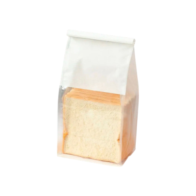 картинка Пакет бумажный 160*260*130мм с окном и зажимом БЕЛЫЙ (50/1500) от Торговой Компании "Зима"