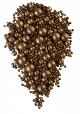 картинка ДРАЖЕ ЗЕРНОВОЕ взорванные зерна риса в цветной кондитерской  глазури БРОНЗА (уп 1,5 кг) # 213  от Торговой Компании "Зима"