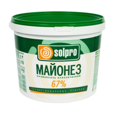 картинка Майонез "Провансаль классический" 67% SolPrо 9,6 кг (ведро 10 л) 11374 от Торговой Компании "Зима"