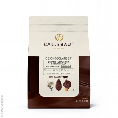 картинка Шоколад Callebaut темный для глазирования мороженого Каллеты 2,5 кг ICE-45-DNV-552 от Торговой Компании "Зима"